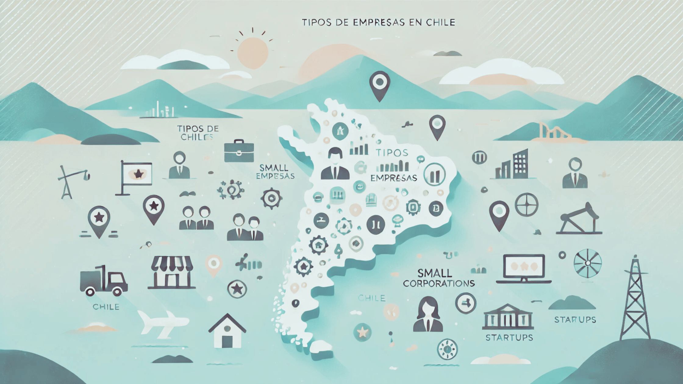 Infografía sobre los tipos de empresas en chile