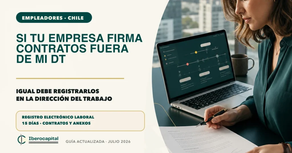 Contratos firmados fuera de Mi DT deben registrarse ante la Dirección del Trabajo